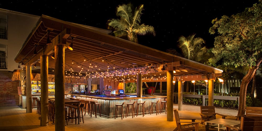 Tiki Bar at the Postcard Inn Resort, Islamorada, FL - Hospitality Design by Bigtime Design Studios